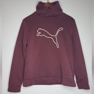 PUMA Ladies Sweatshirt. Burgundy Size Medium